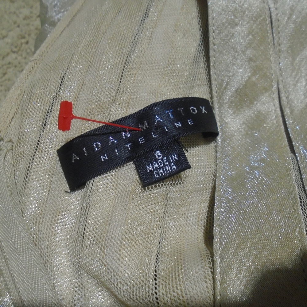 AIDAN MATTOX Niteline Ruffled-Tier Sheath Dress 6 - Picture 4 of 9